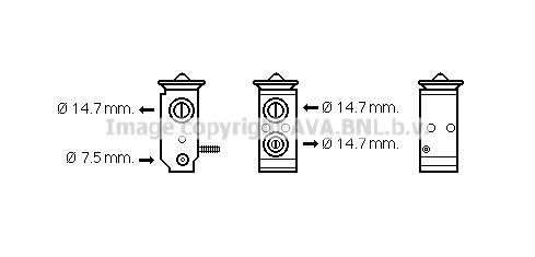 AVA QUALITY COOLING Paisuntaventtiili, ilmastointilaite HY1300